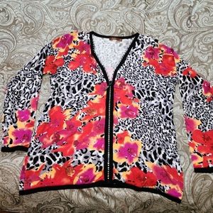 2XL BELLDENI rhinestone zipper SWEATER